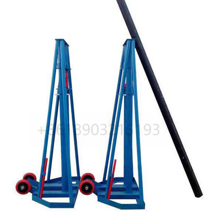 Trapezoid cable drum jack stand